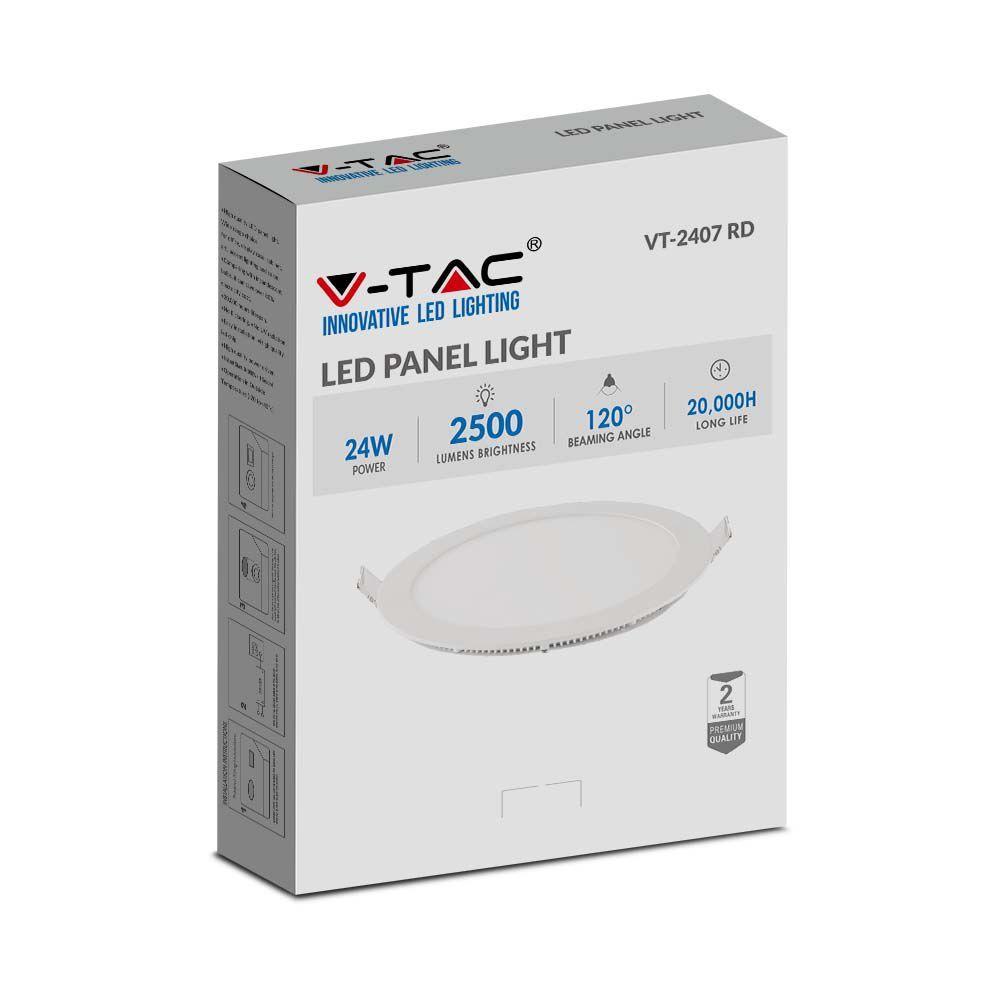 VT-2407 24W LED PREMIUM PANEL 6400K ROUND