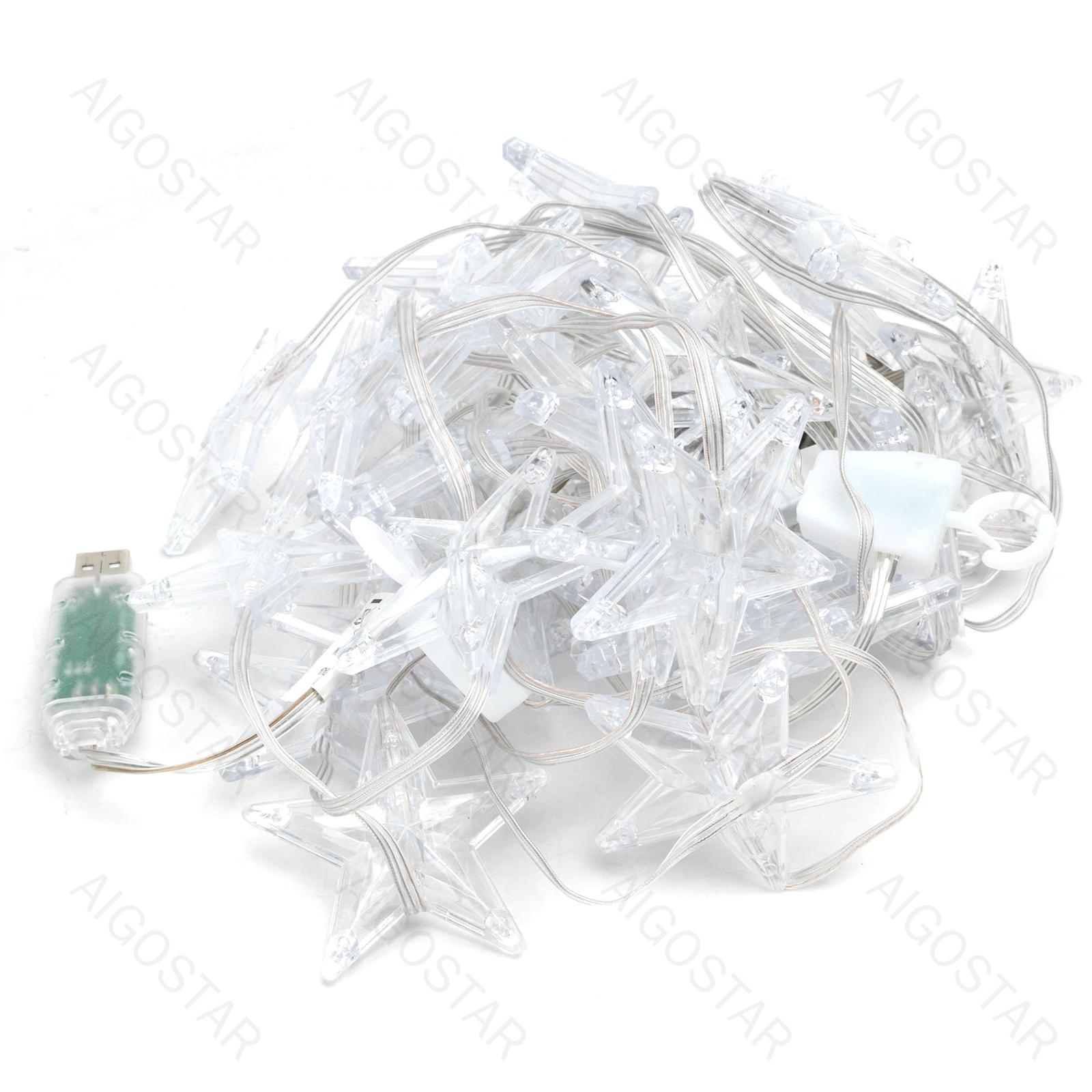 USB star curtain string lights, RGBIC, 1m