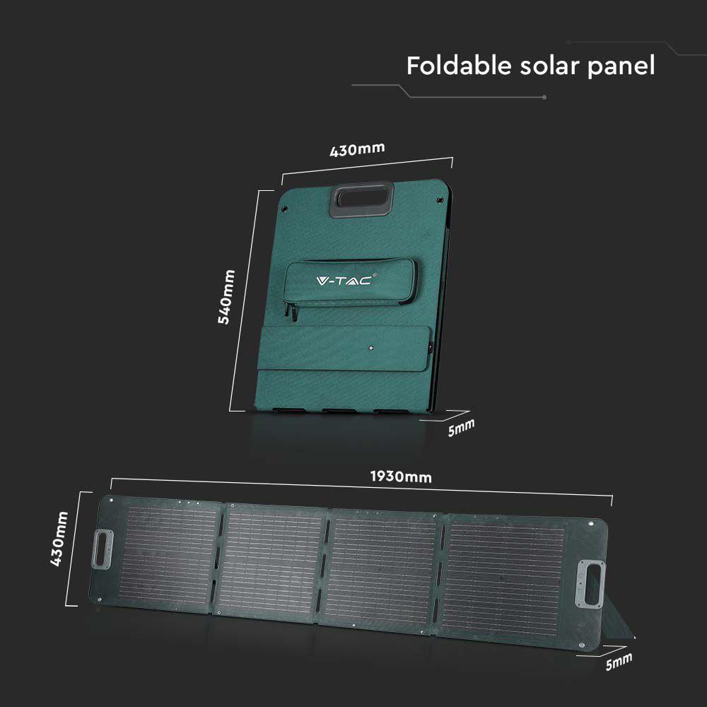 PRZENOŚNY PANEL SOLARNY T-10120 O MOCY 120W DEDYKOWANY DO BANKÓW ENERGII , VTAC, SKU 11446