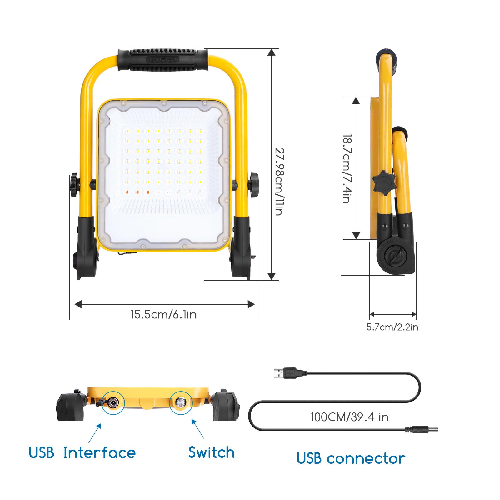 Lampa robocza LED z akumulatorem