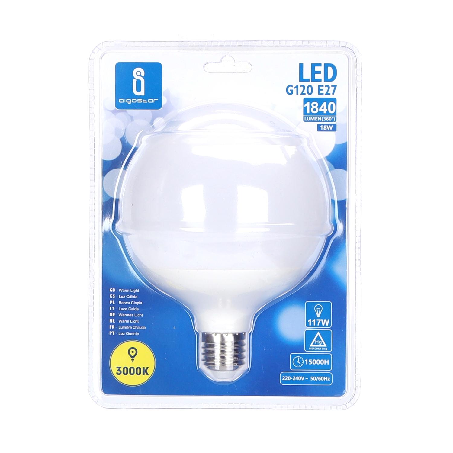 LED E27 18W G120