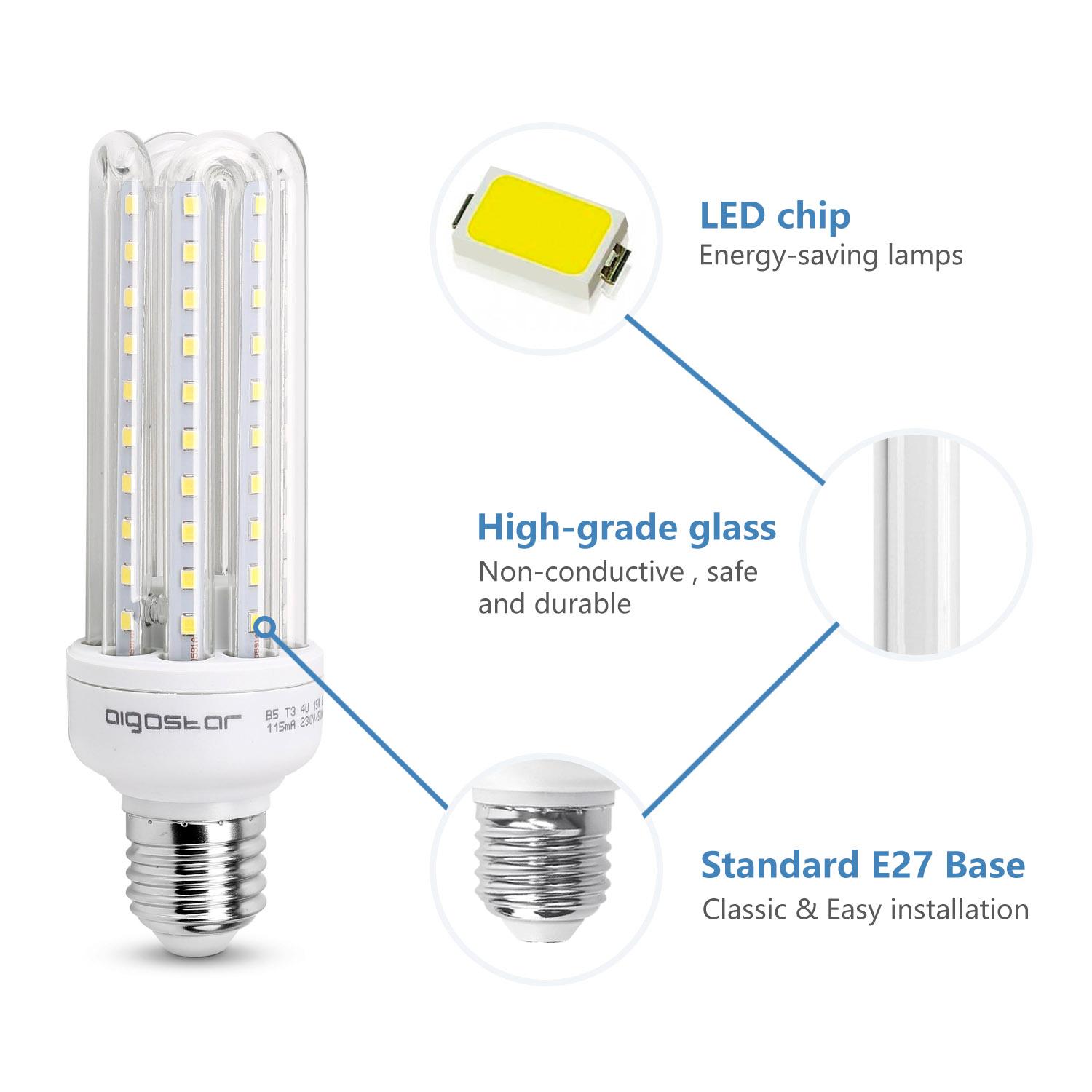 LED E27 15W U-tube