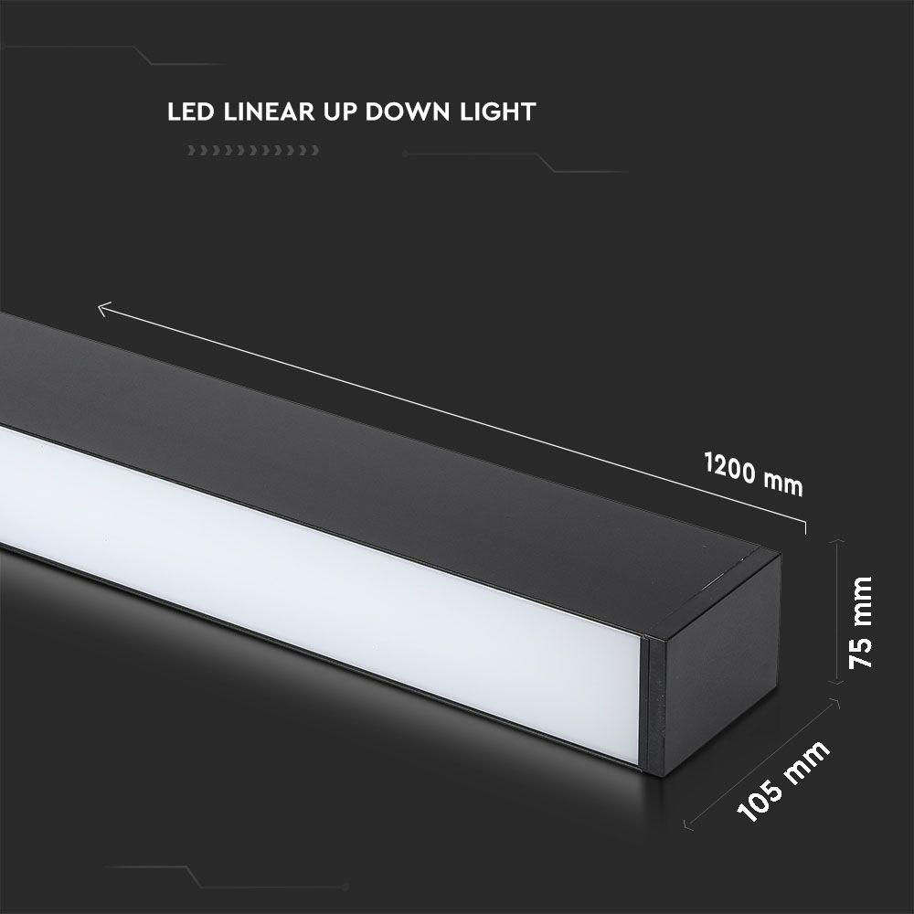 60W Lampa Liniowa LED, Chip SAMSUNG, Barwa:4000K, Obudowa: Czarna, VTAC, SKU 379