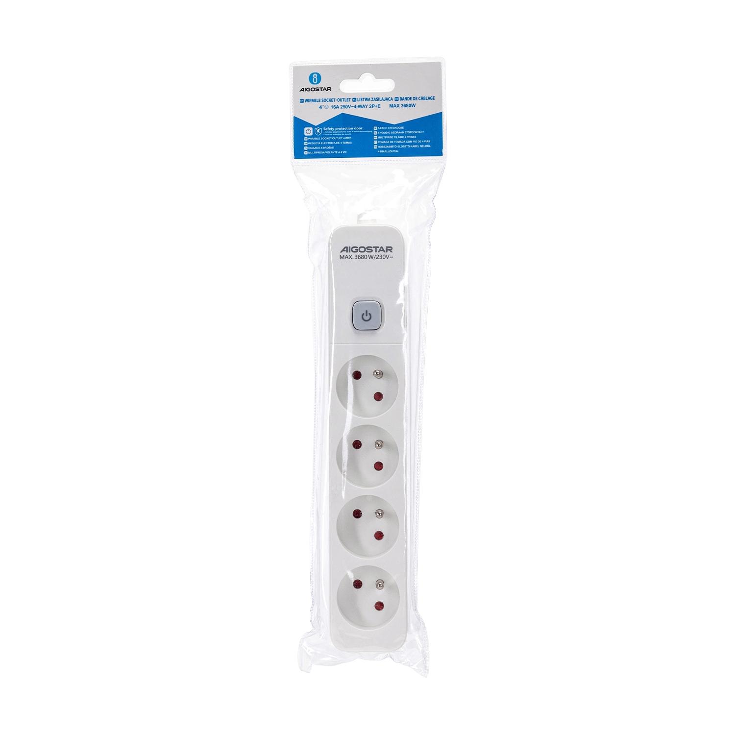 Power strips 4-way White and Gray