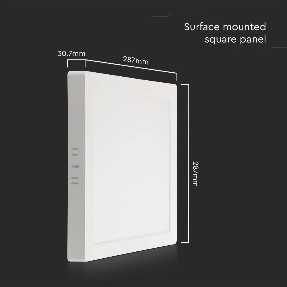 VT-60024 24W BACKLIT SURFACE MOUNTED PANEL 6500K SQ