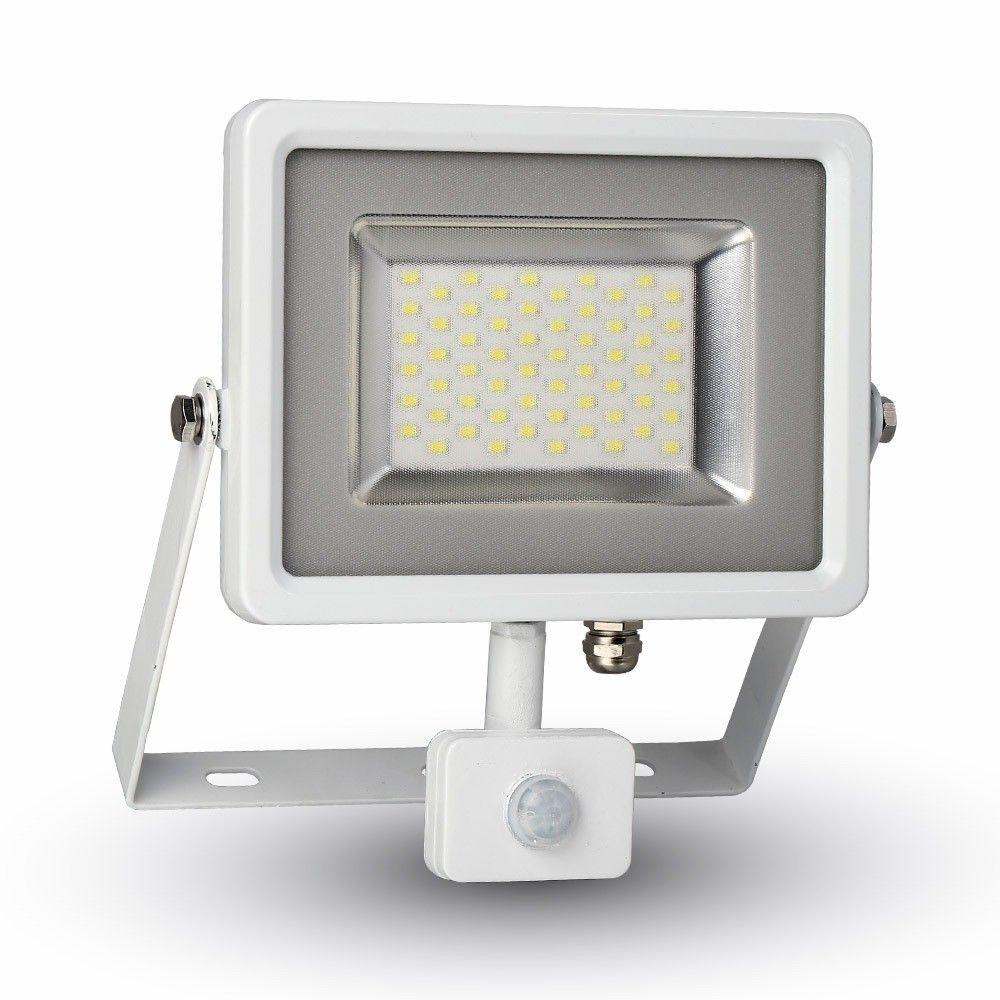 VT-4830-1 PIR 30W SMD PIR SENSOR FLOODLIGHT 6000K WHITE BODY