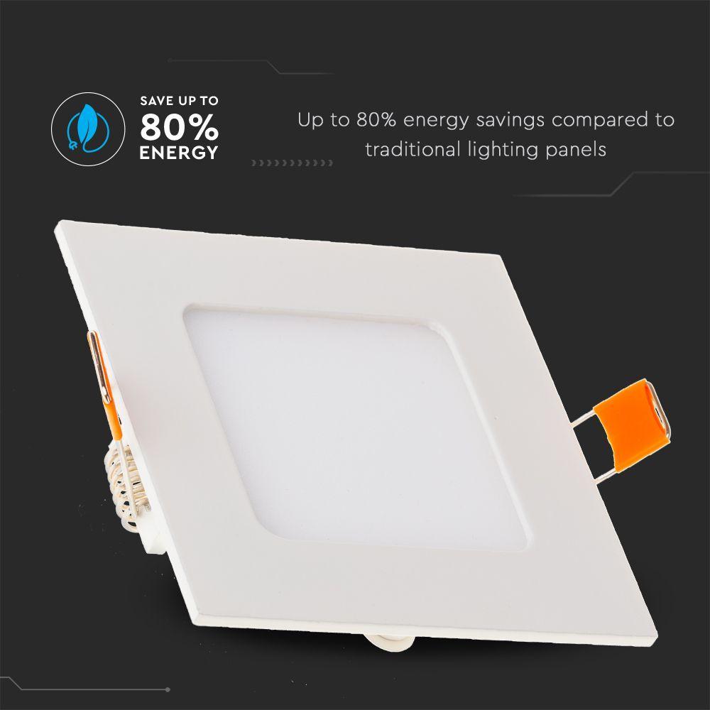 VT-307 3W LED PANEL LIGHT 3000K SQUARE