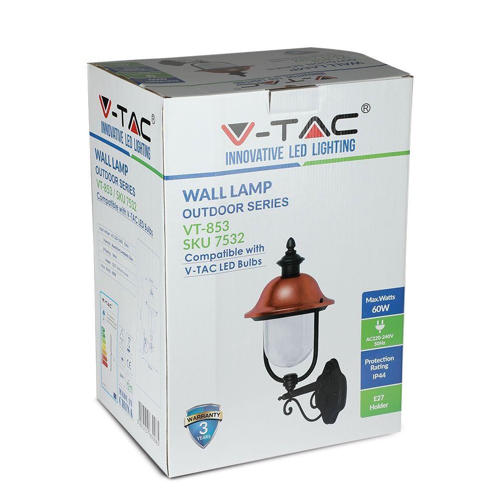 VT-853 E27 WALL LAMP WITH CLEAR PC COVER-UP