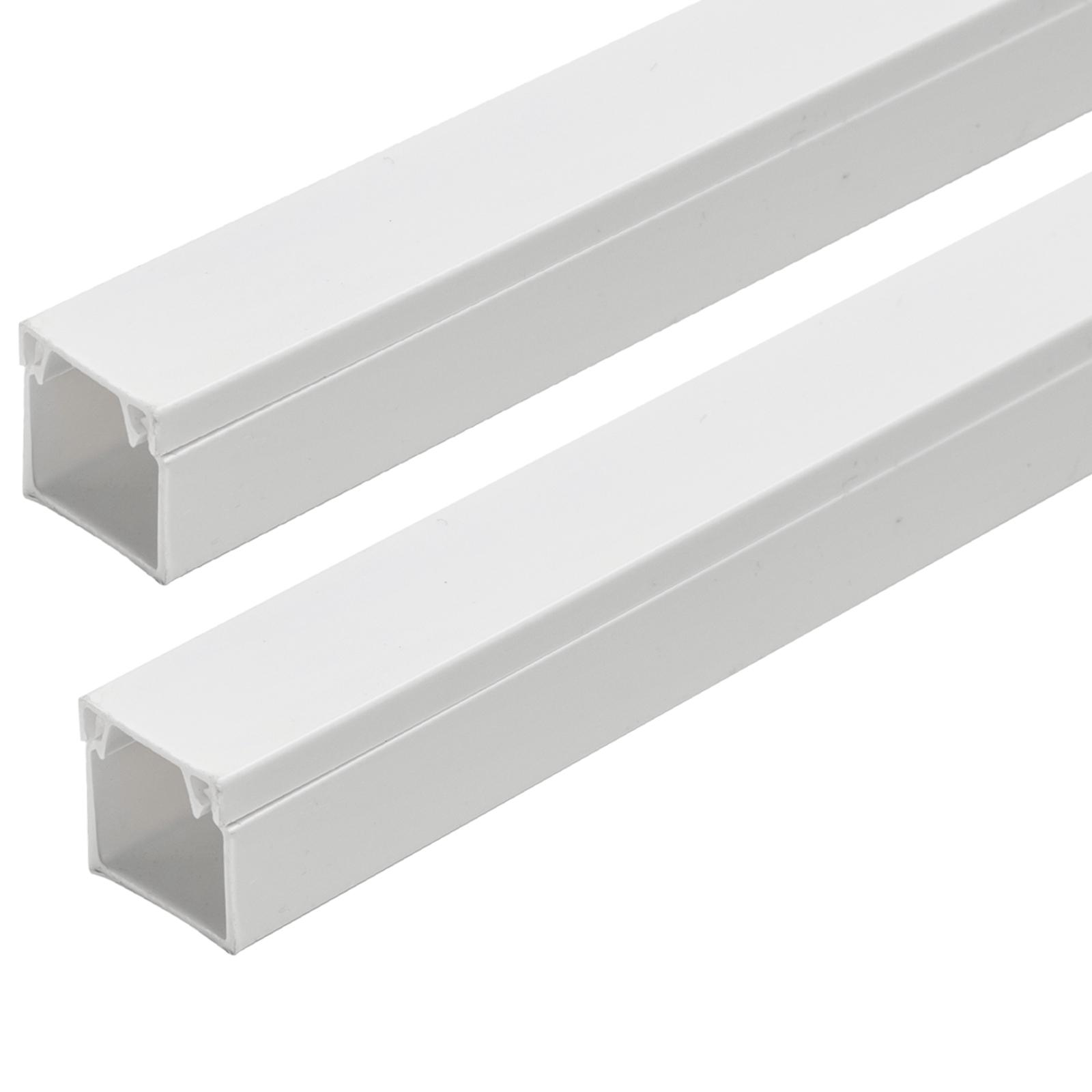 PVC white square trunking with adhesive backing L2000*W16*H16mm