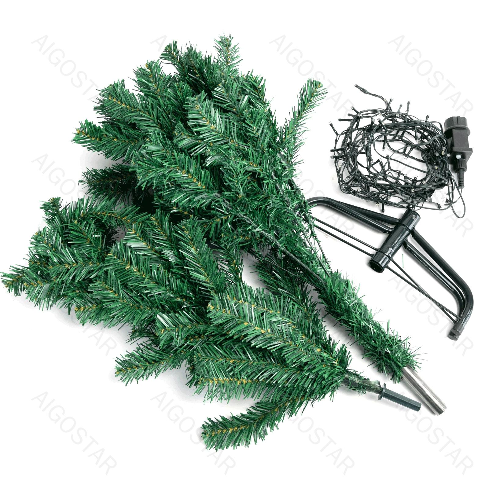 Christmas decorations-120CM140T-Common Tree-Low Voltage Flat String Light-Warm White-3M+5M-100LED-5CM/LED -green black wire-8blink+time+IP44 /online