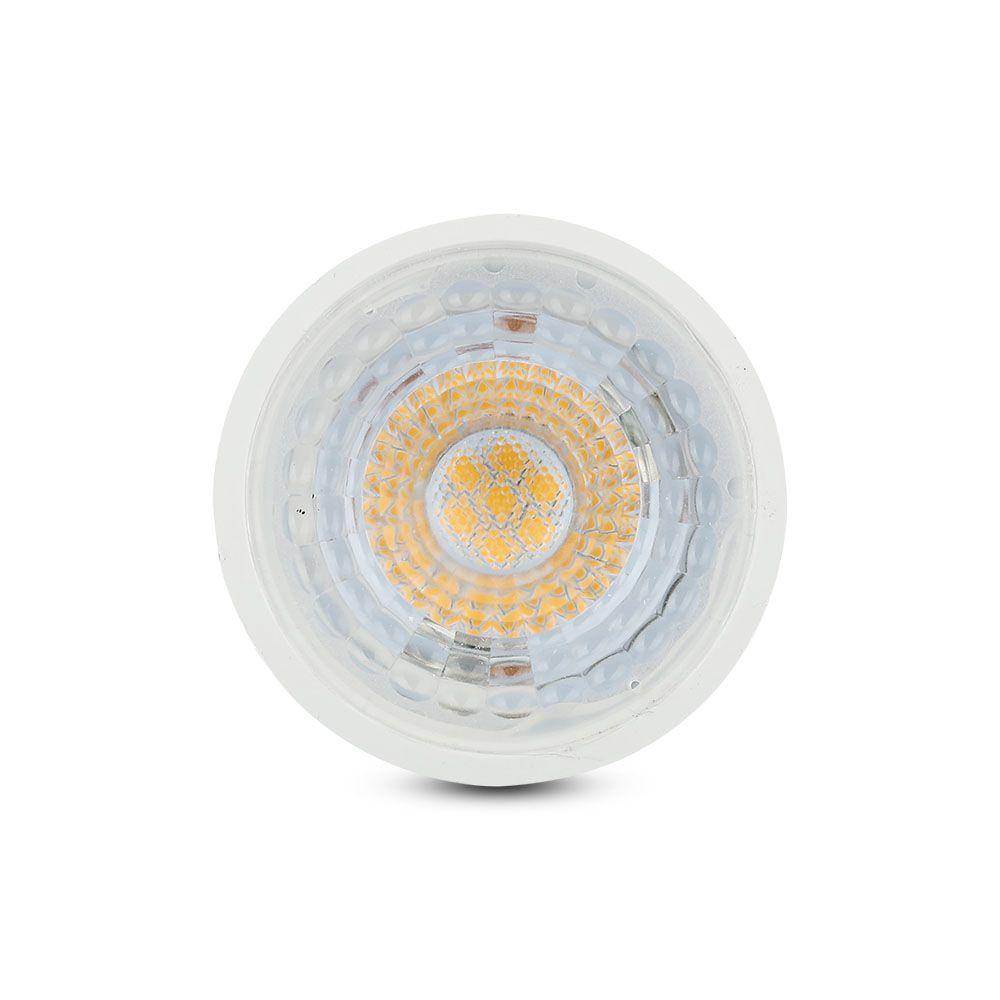 6.5W GU10 Żarówka LED, Chip SAMSUNG, Barwa:3000K, Kąt 38', Ściemniana, Trzonek:GU10, VTAC, SKU 195