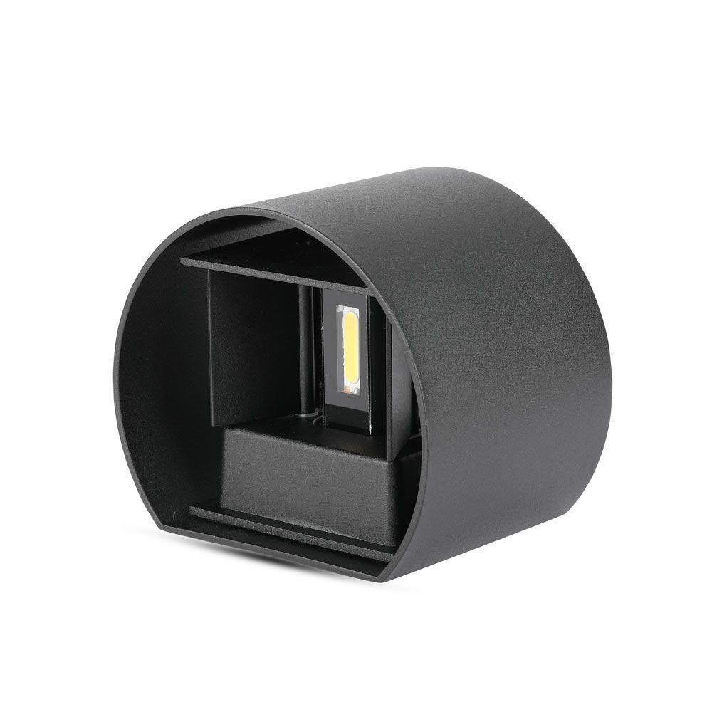 VT-756 5W WALL LAMP BRIDGELUX CHIP 4000K BLACK ROUND