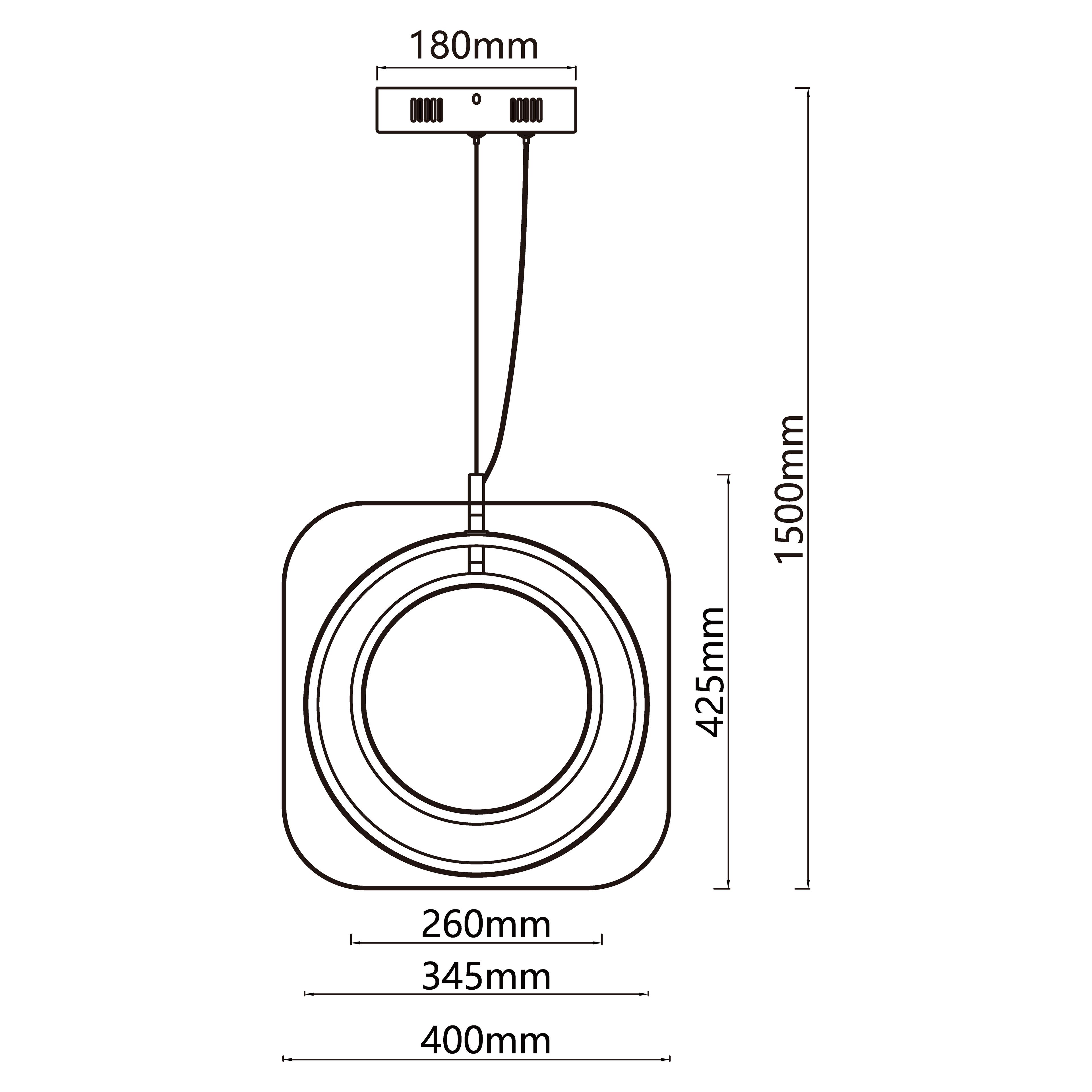 Aluminum pendant light 30W 6500K