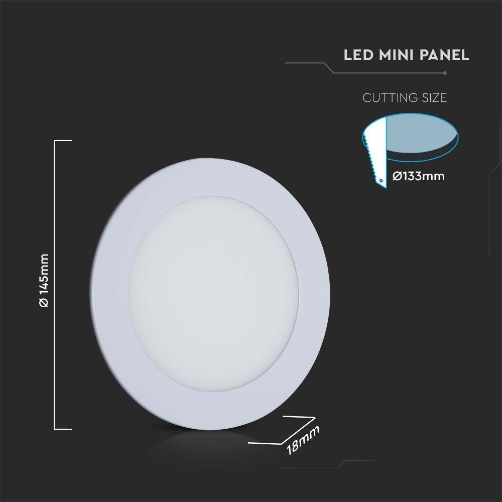 9W Panel LED , Barwa:3w1/ Okrągły, VTAC, SKU 6983