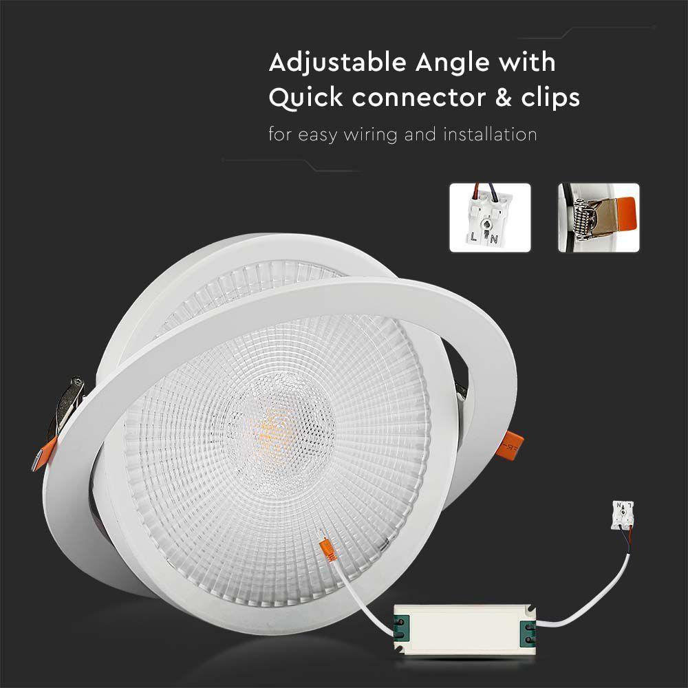 VT-2-30 30W LED DOWNLIGHT SAMSUNG CHIP 6400K 5YRS WTY