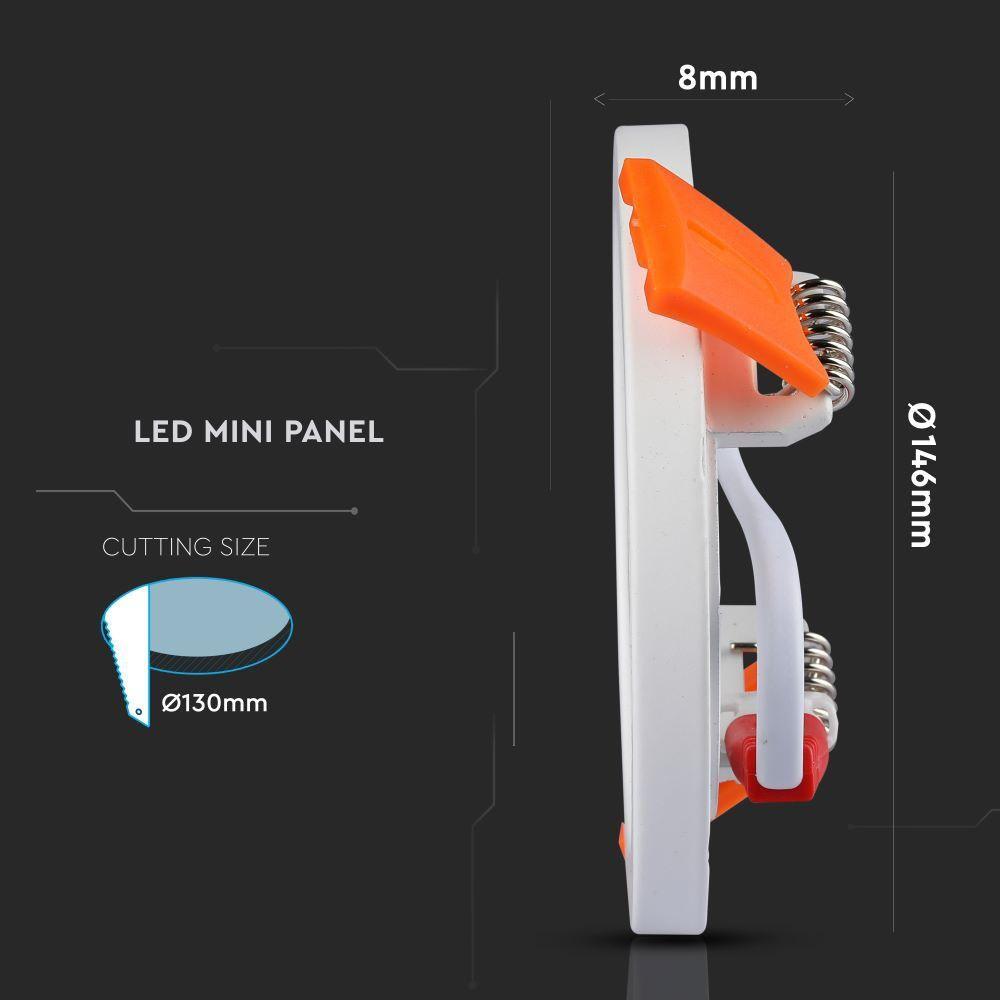 VT-1515 15W LED SLIM PANEL 3000K ROUND