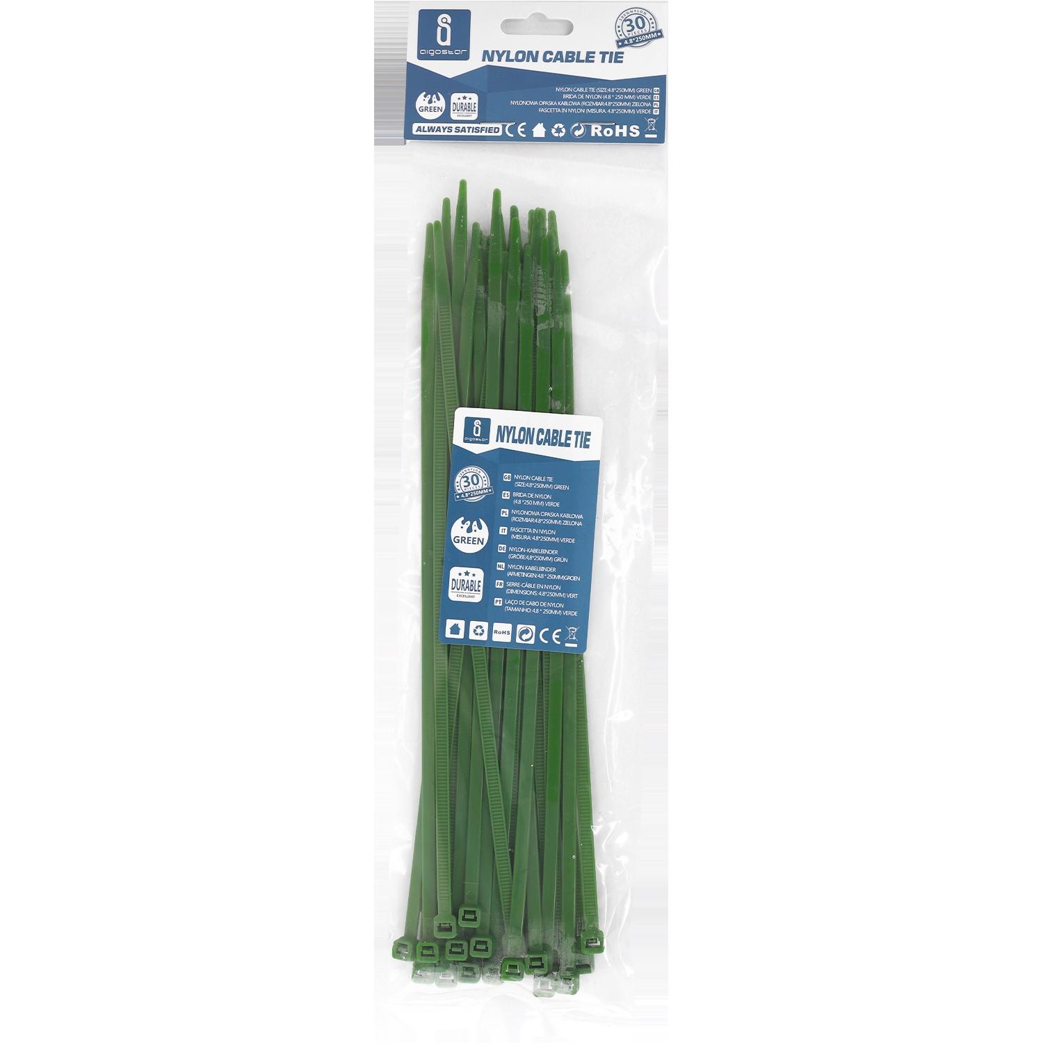 Nylon Cable Ties W4.8*L250mm Green