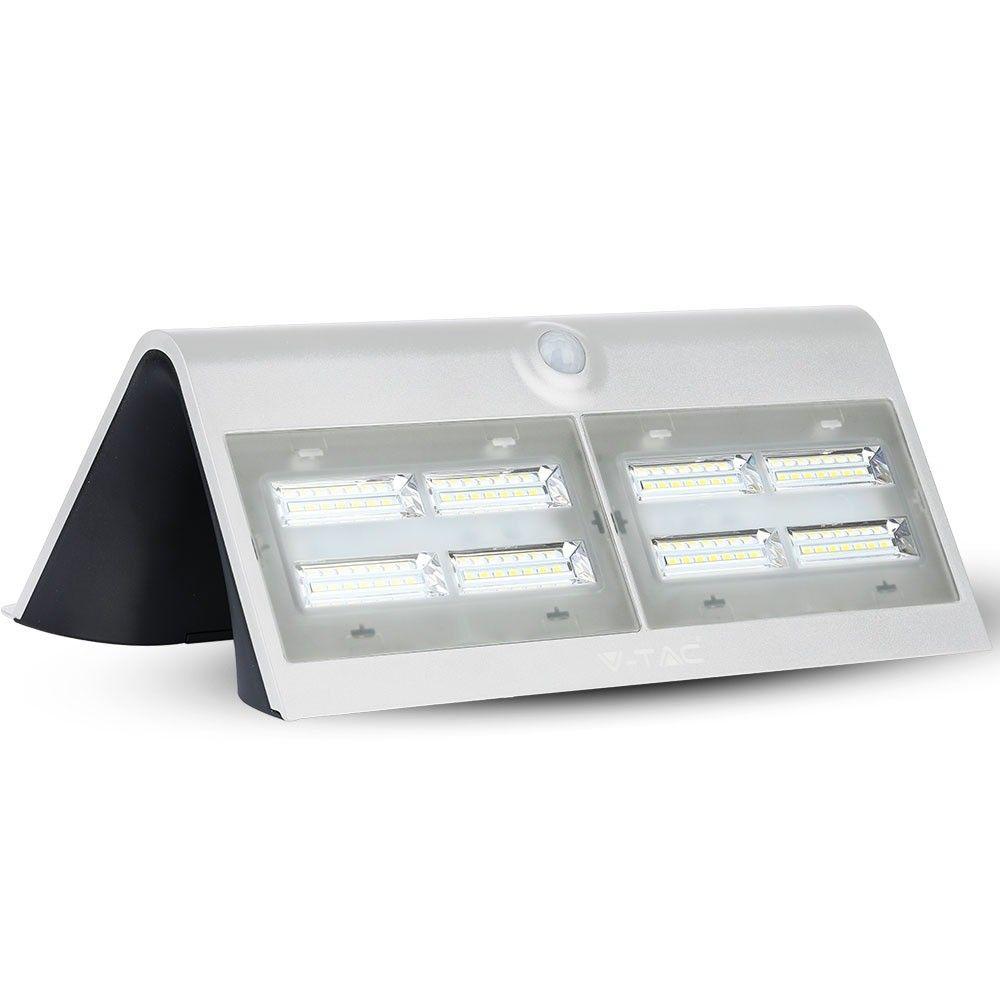 VT-767-7 8W LED SOLAR WALL LIGHT 4000K -WHITE +BLACK BODY