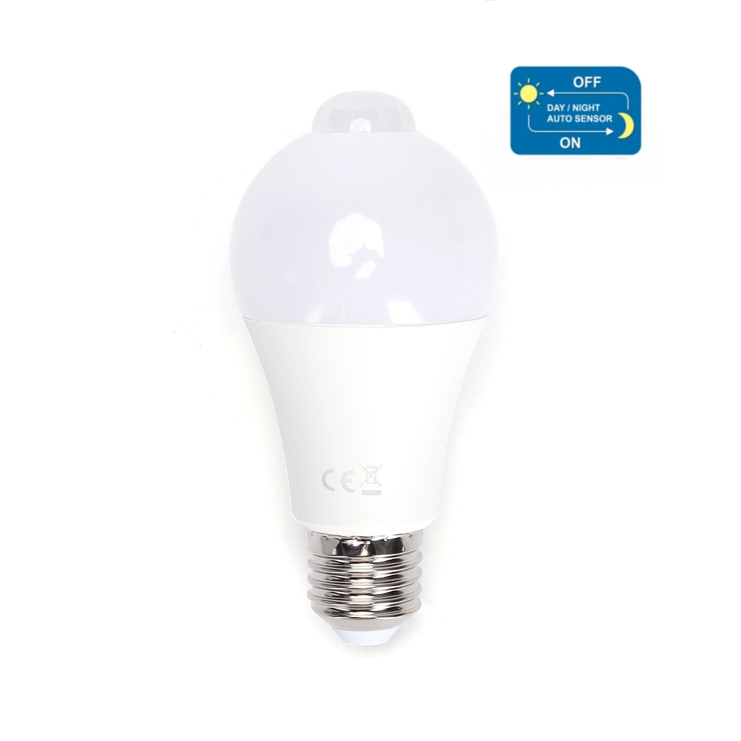 LED A60 E27 6W z czujnikiem podczerwieni(6W,E27,3000K)