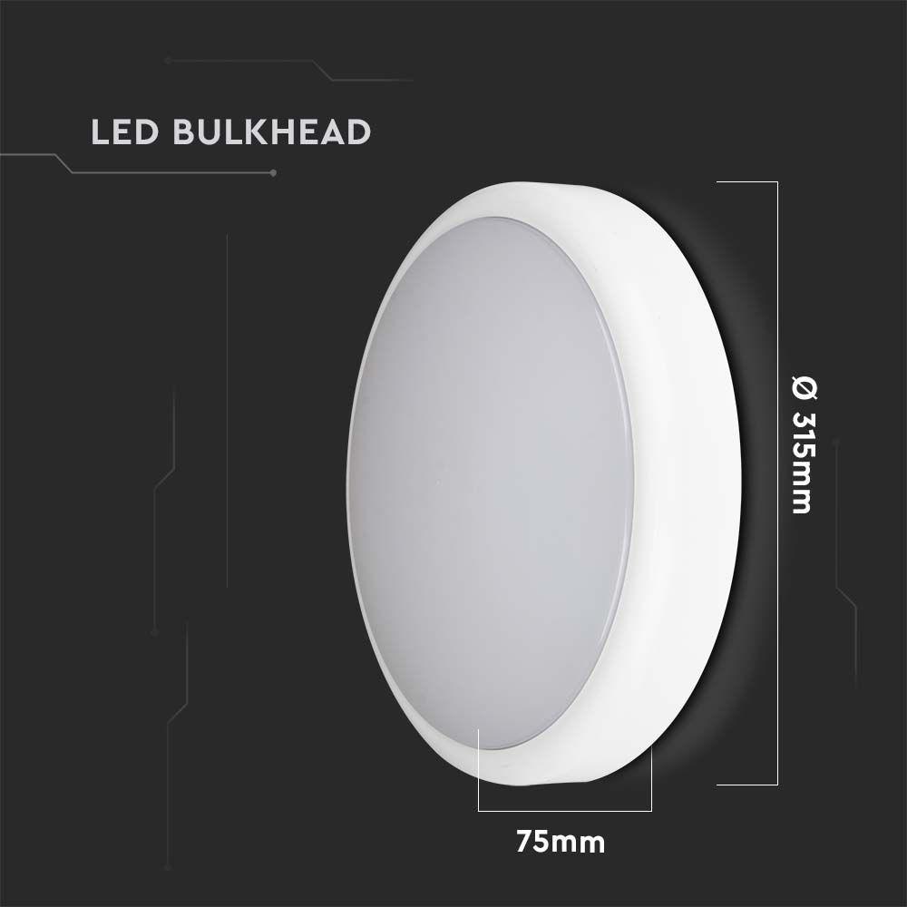 8W/16W/20W Dekoracyjny plafon LED, Sensor, Chip Samsung, Barwa: 3w1, Klosz: Okrągły, IP65, VTAC, SKU 6852