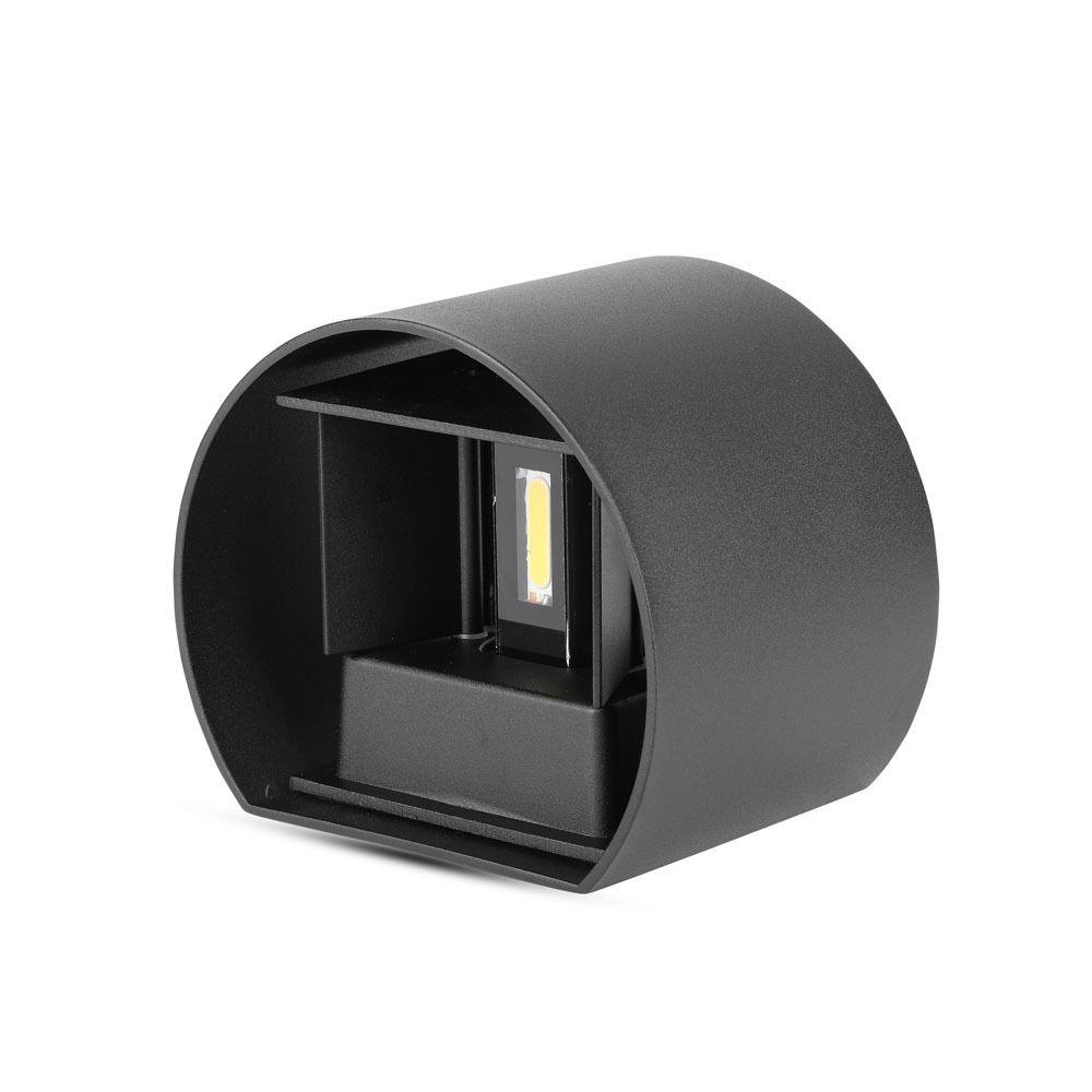 VT-756 6W LED UP-DOWN WALL LIGHT WITH BRIDGELUX CHIP 4000K BLACK ROUND