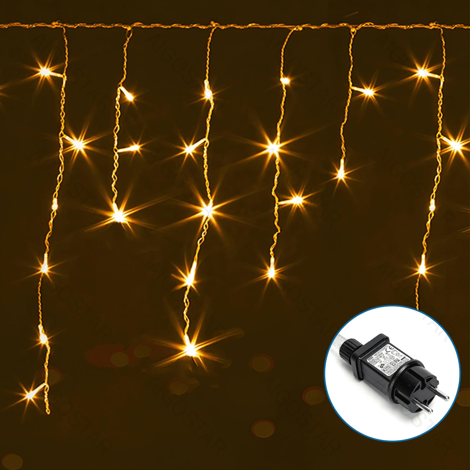 Low voltage icicle (wave) flat string lights, warm white, 10m*0.6m