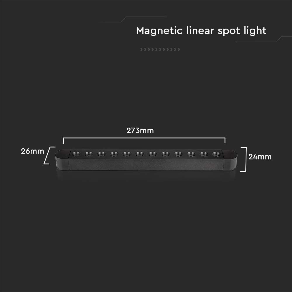 VT-4212 12W LED ULTRA THIN MAGNETIC LINEAR TRACK LIGHT 3000K BLACK BODY