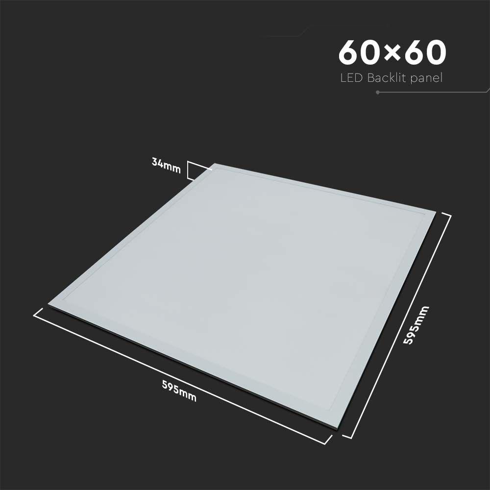 36W Panel LED 600x600mm, Barwa:3w1, (120lm/W), VTAC, SKU 6972