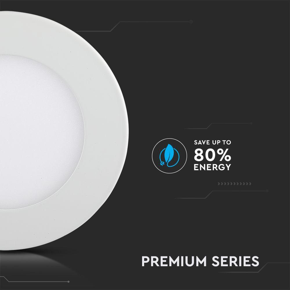 VT-1207 12W LED PREMIUM PANEL 3000K ROUND