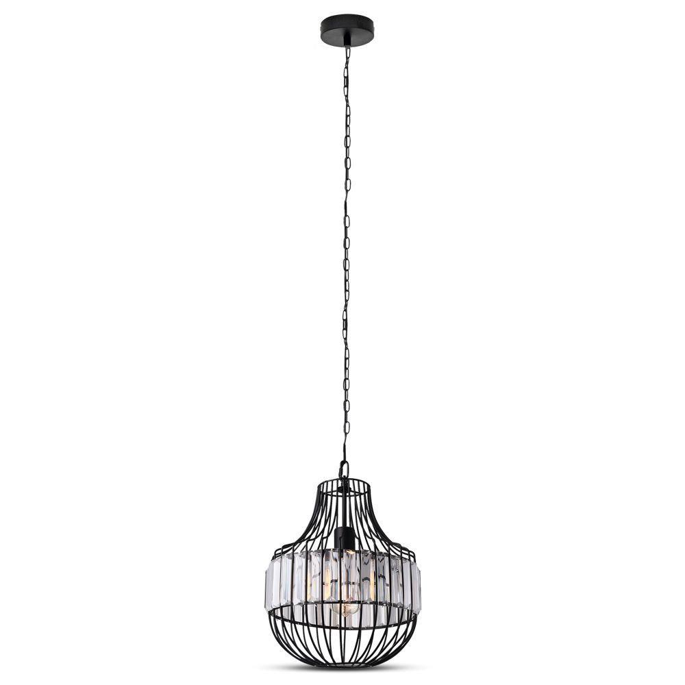 VT-7334 METAL W/CRYSTAL (BOTTOM) PENDANT LIGHT D:300*360MM-E27