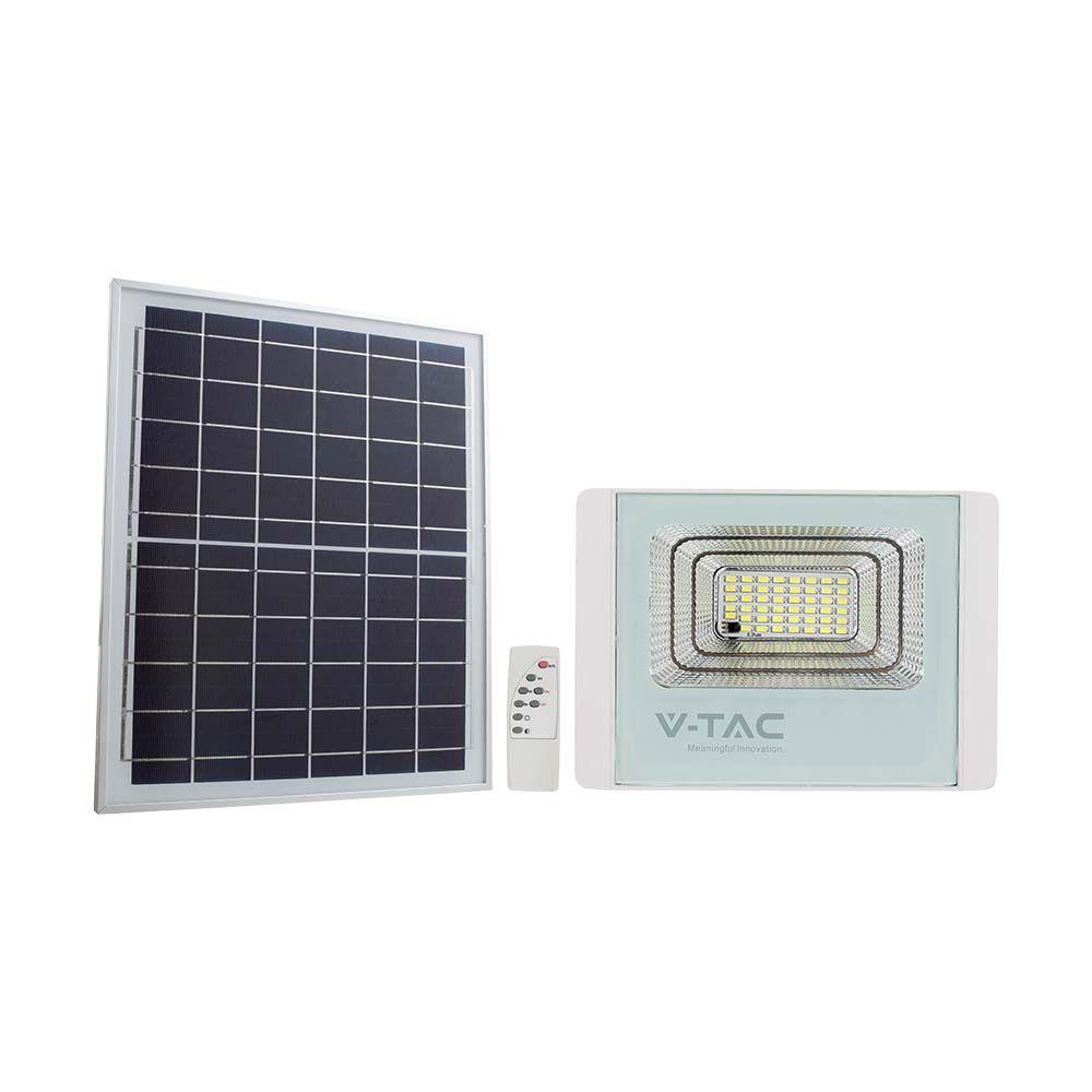 VT-60W 20W SOLAR PANEL WITH LED FLOODLIGHT 4000K WHITE BODY