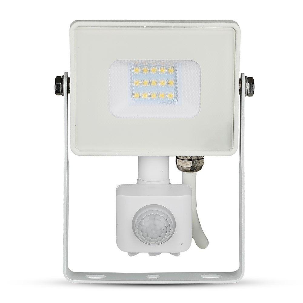 VT-10-S 10W SMD PIR SENSOR FLOODLIGHT SAMSUNG CHIP 3000K WHITE BODY