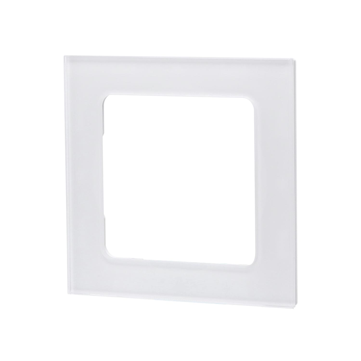 German-French One Gang Glass Wall Plate White