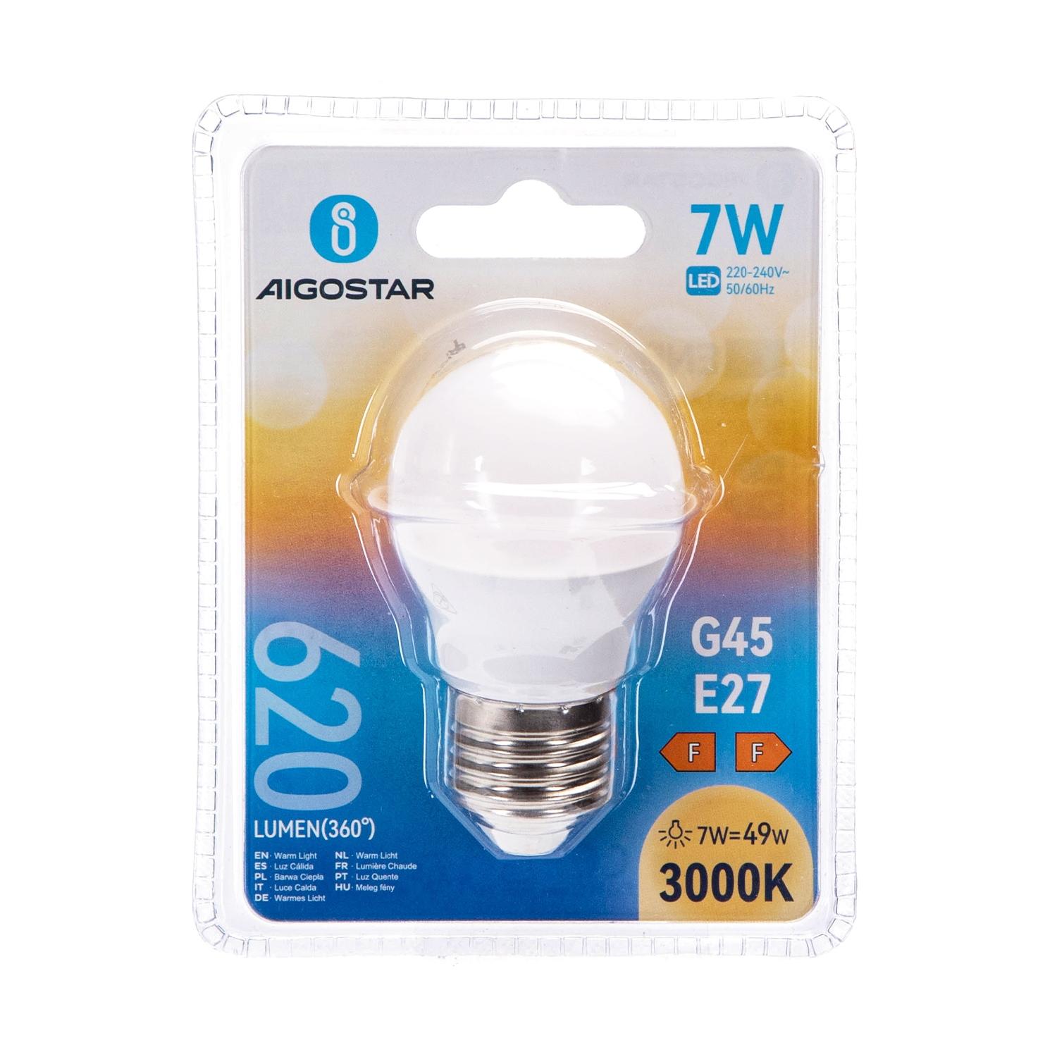 LED E27 7W G45