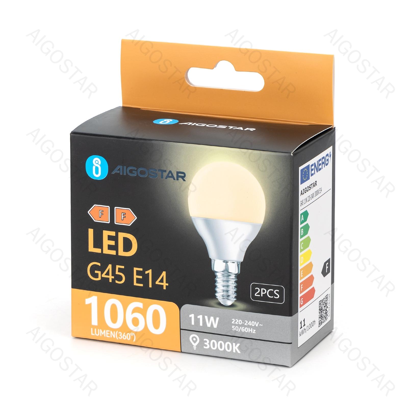 LED bulb G45 11W 3000K 1060lm E14 2pcs