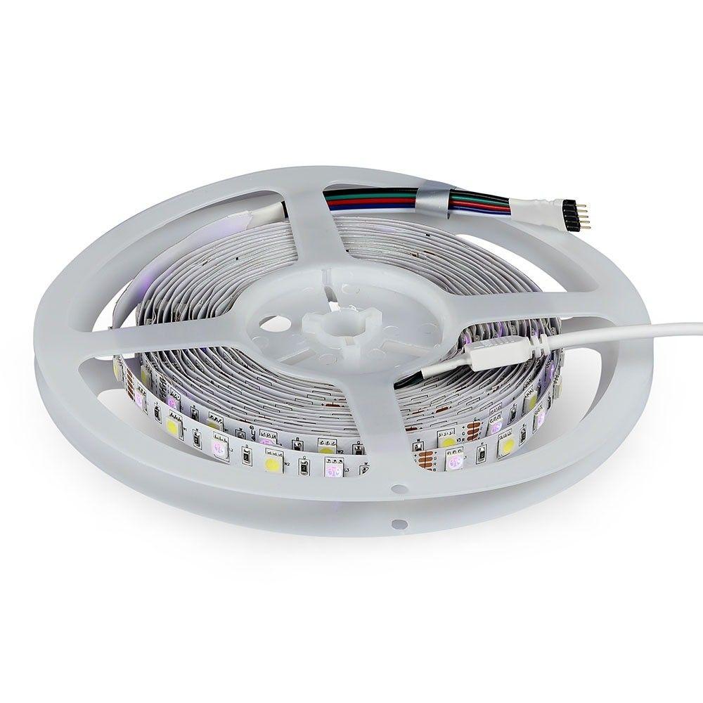 VT-5050 60 10W/M LED STRIP KIT(EU PLUG)COMPATIBLE WITH ALEXA & GOOGLE HOME RGB IP20- (5M/ROLL)