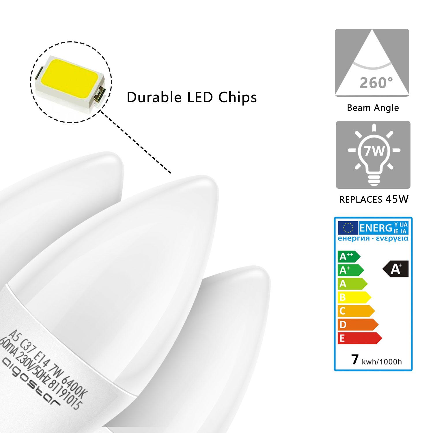 LED E14 C37 7W