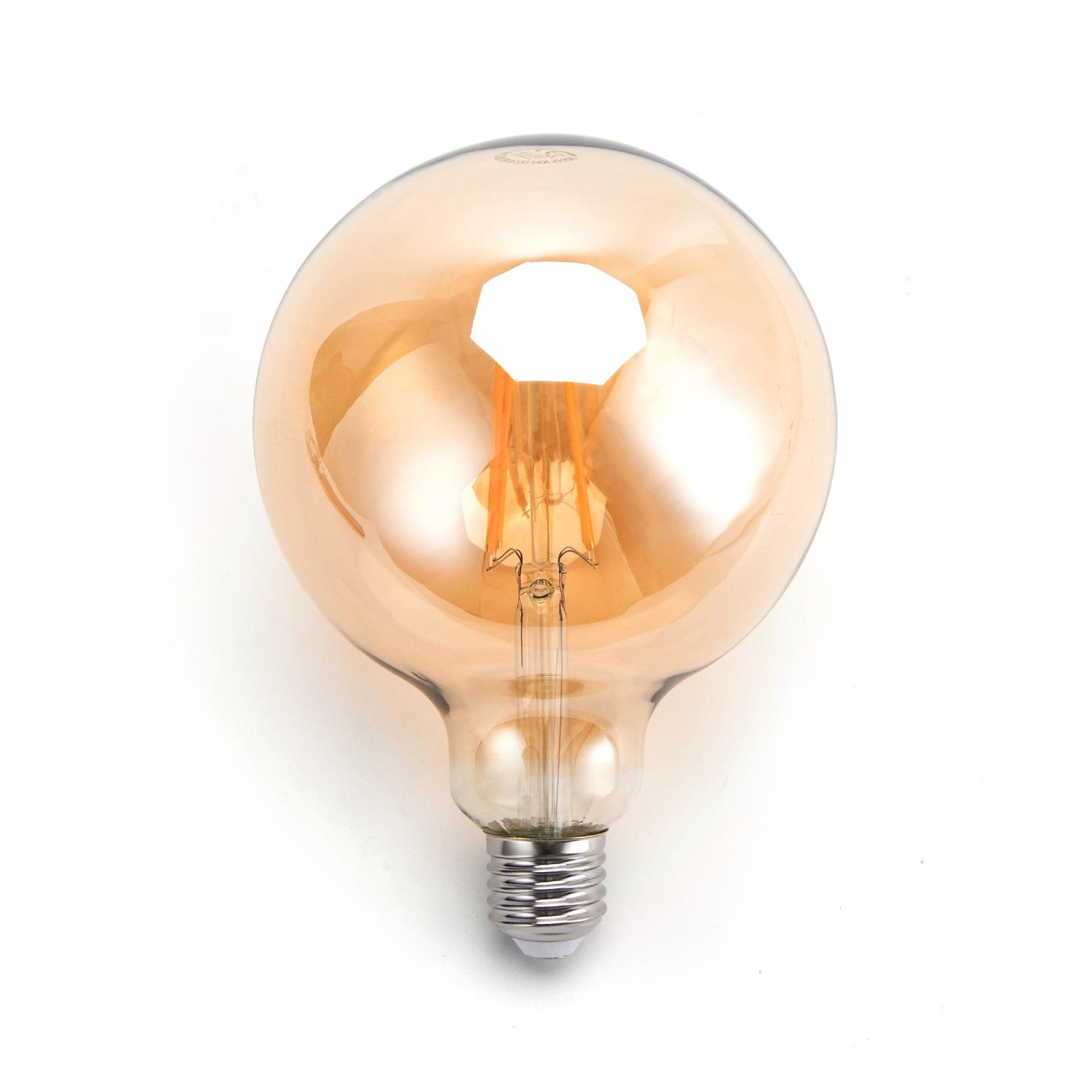 LED Filament Bulb (Amber) G125 E27 4W