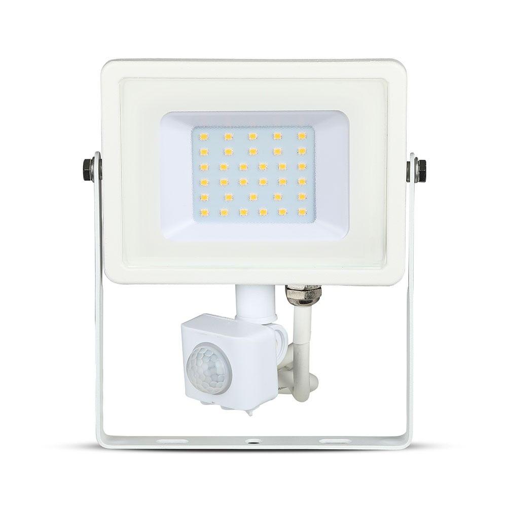 VT-30-S 30W SMD PIR SENSOR FLOODLIGHT SAMSUNG CHIP 3000K WHITE BODY