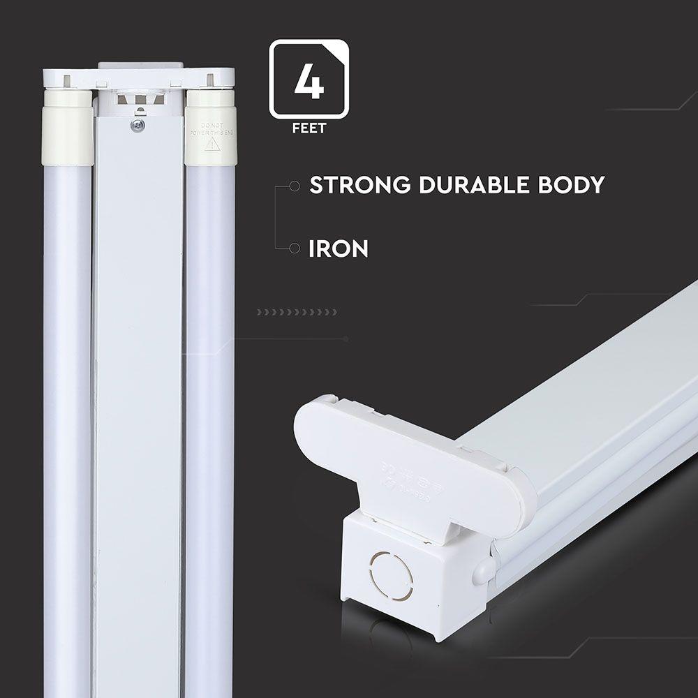 VT-12027 DOUBLE BATTEN FITTING-120CMX2 WITH 18Wx2 SAMSUNG LED TUBES 4000K