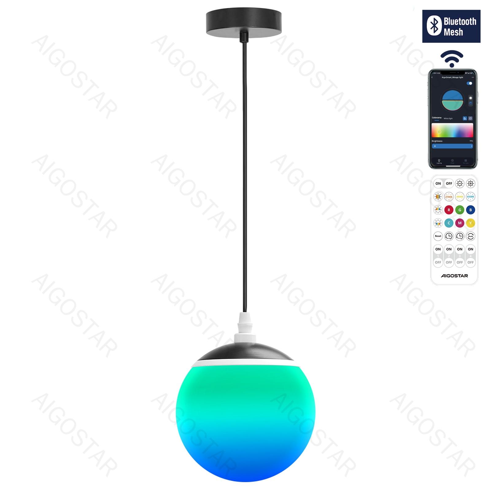 LED SOLAR SMART PENDANT LIGHT /BLUE TOOTH MESH/SPLIT/20W/RGBCCT/IP65/S∅150MM/COLORED BALL