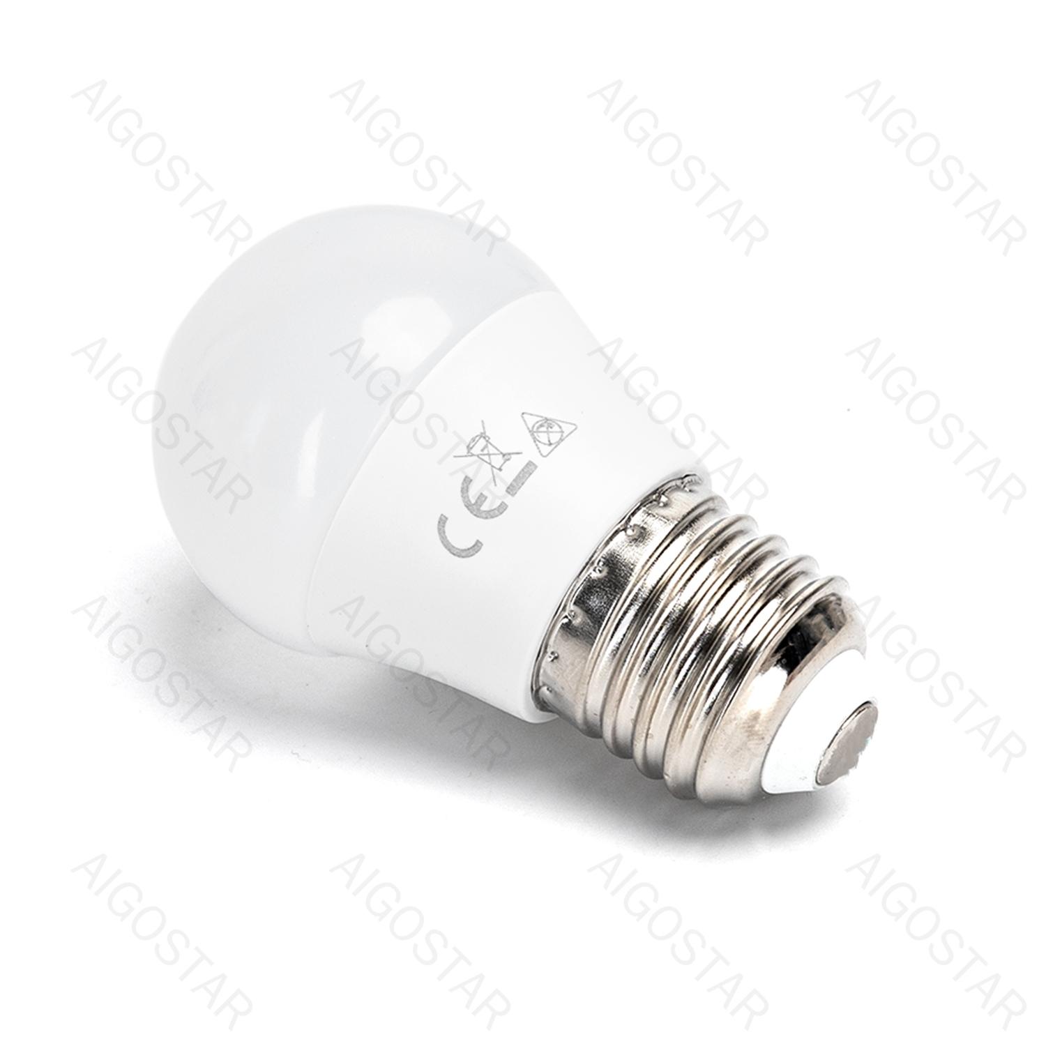 LED G45 E27 6W 3000K 5pcs