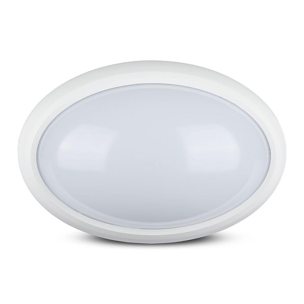 VT-8010 12W FULL OVAL IP54 DOME LIGHTS 3000K WHITE BODY