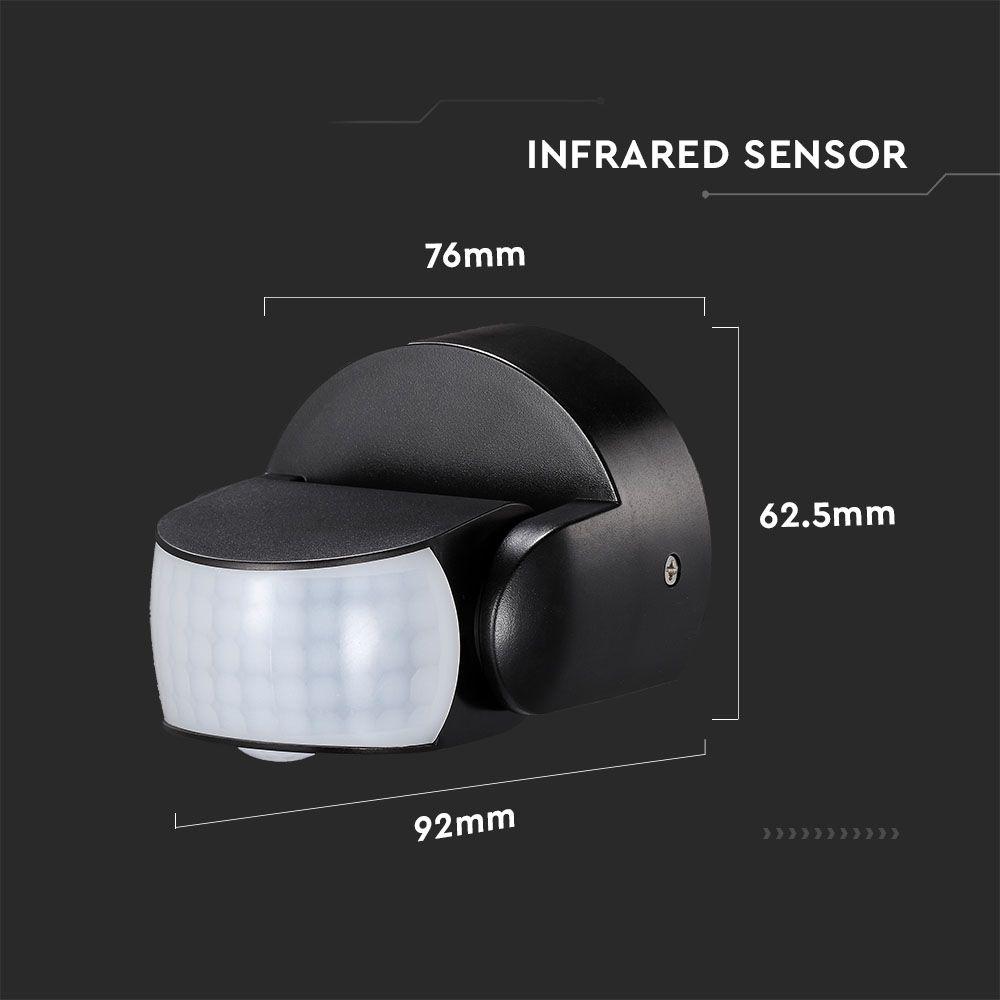 VT-8093 INFRARED MOTION SENSOR-BLACK BODY, IP65 (MAX:600W LED)