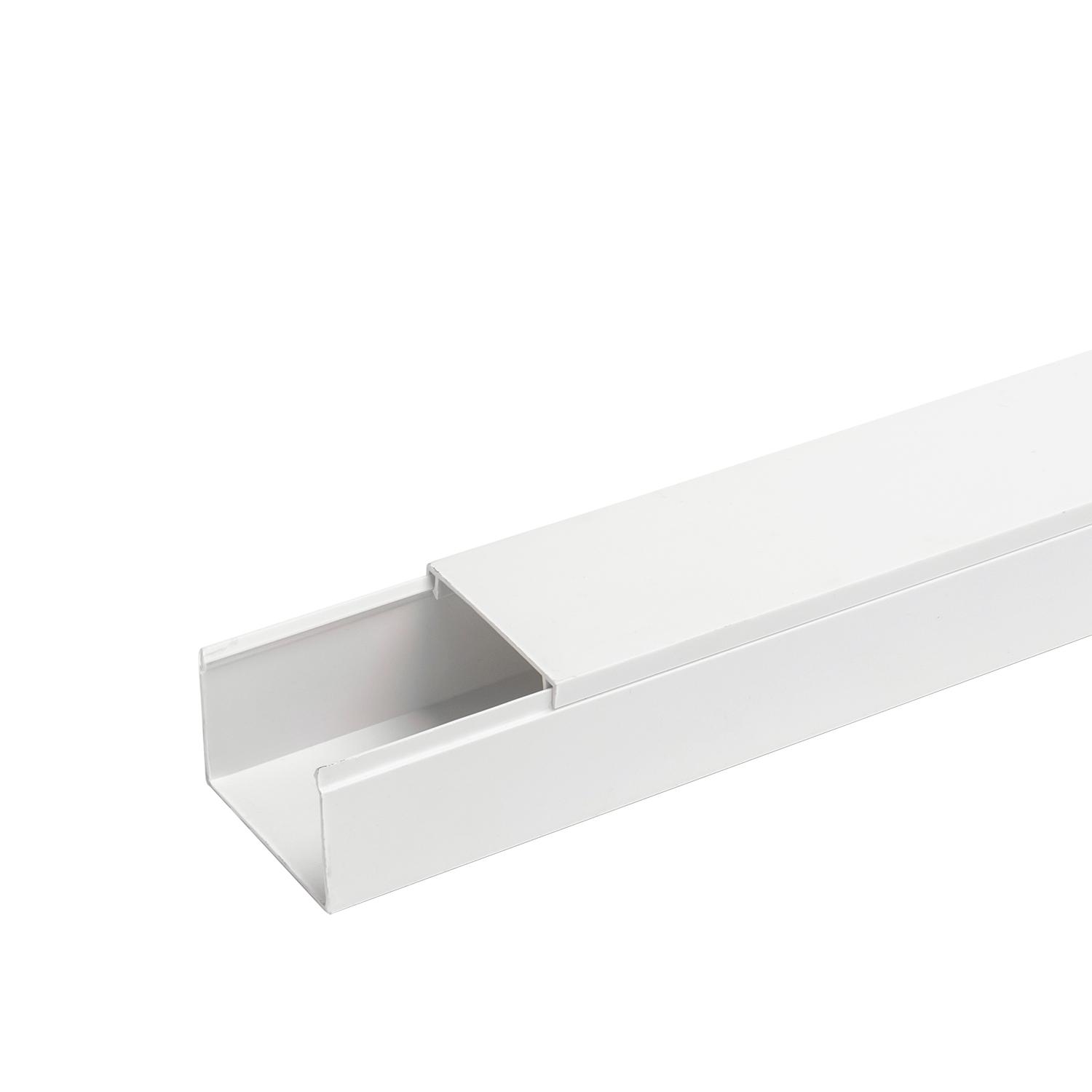 PVC white square trunking without adhesive backing L2000*W60*H40mm