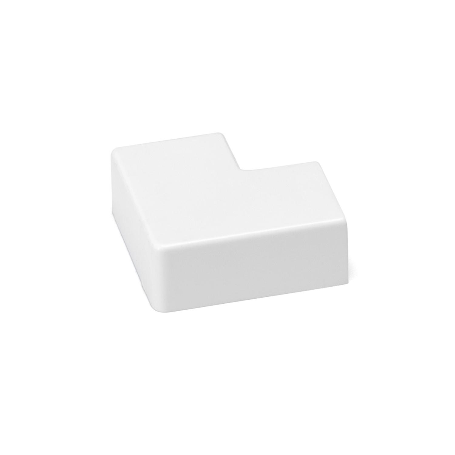 PVC Square Trunking Flat Bend White 15*10mm 4pcs