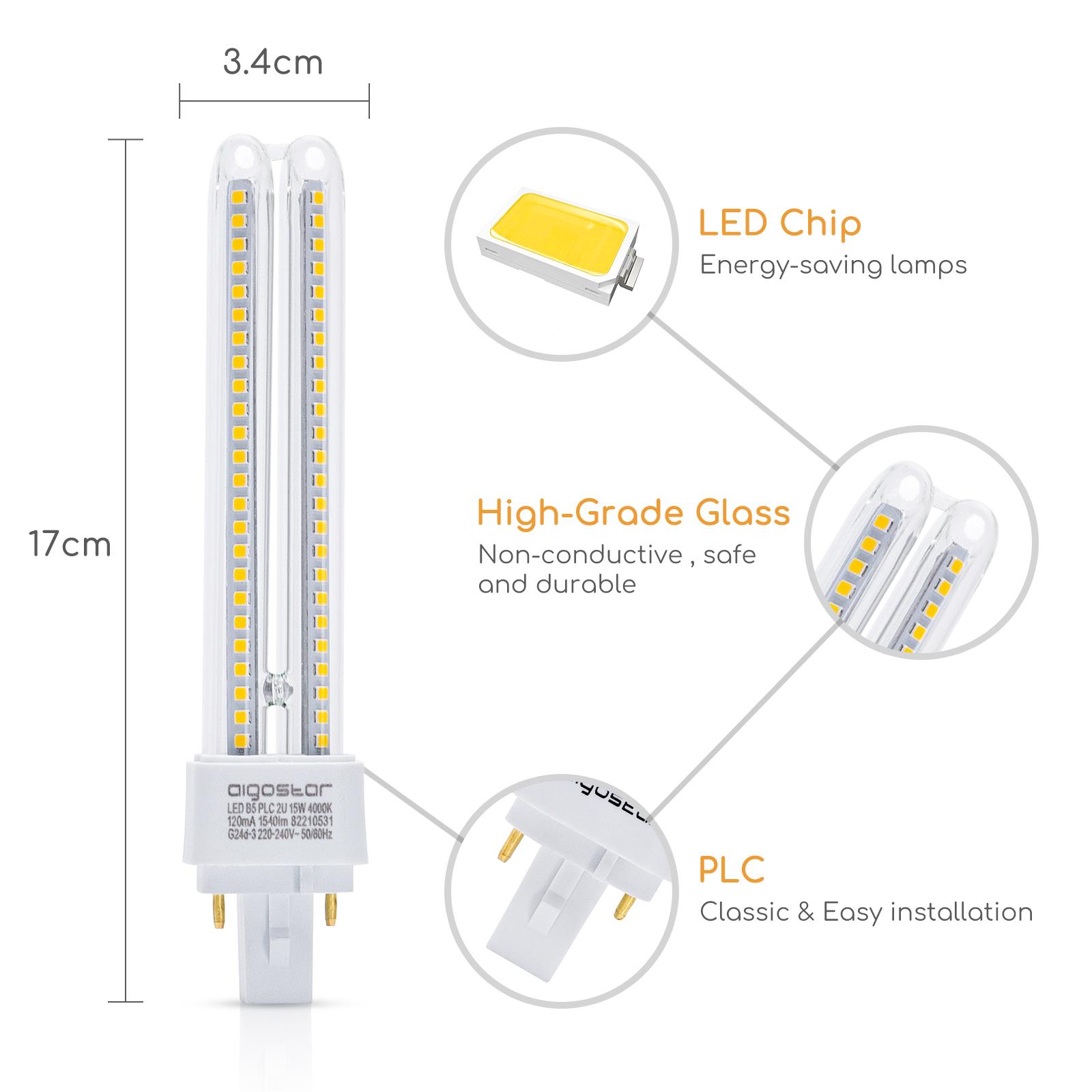 LED G24d-3 15W Double tubes