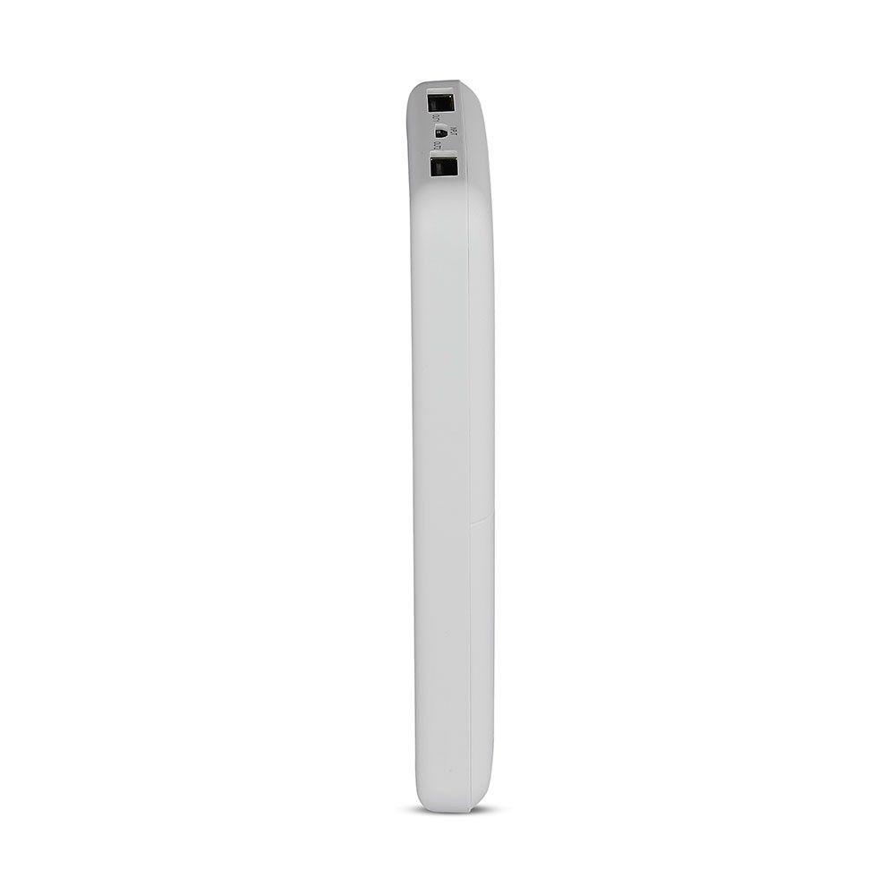 Power Bank, 3.7V/10000mAh, Biały, VTAC, SKU 8898