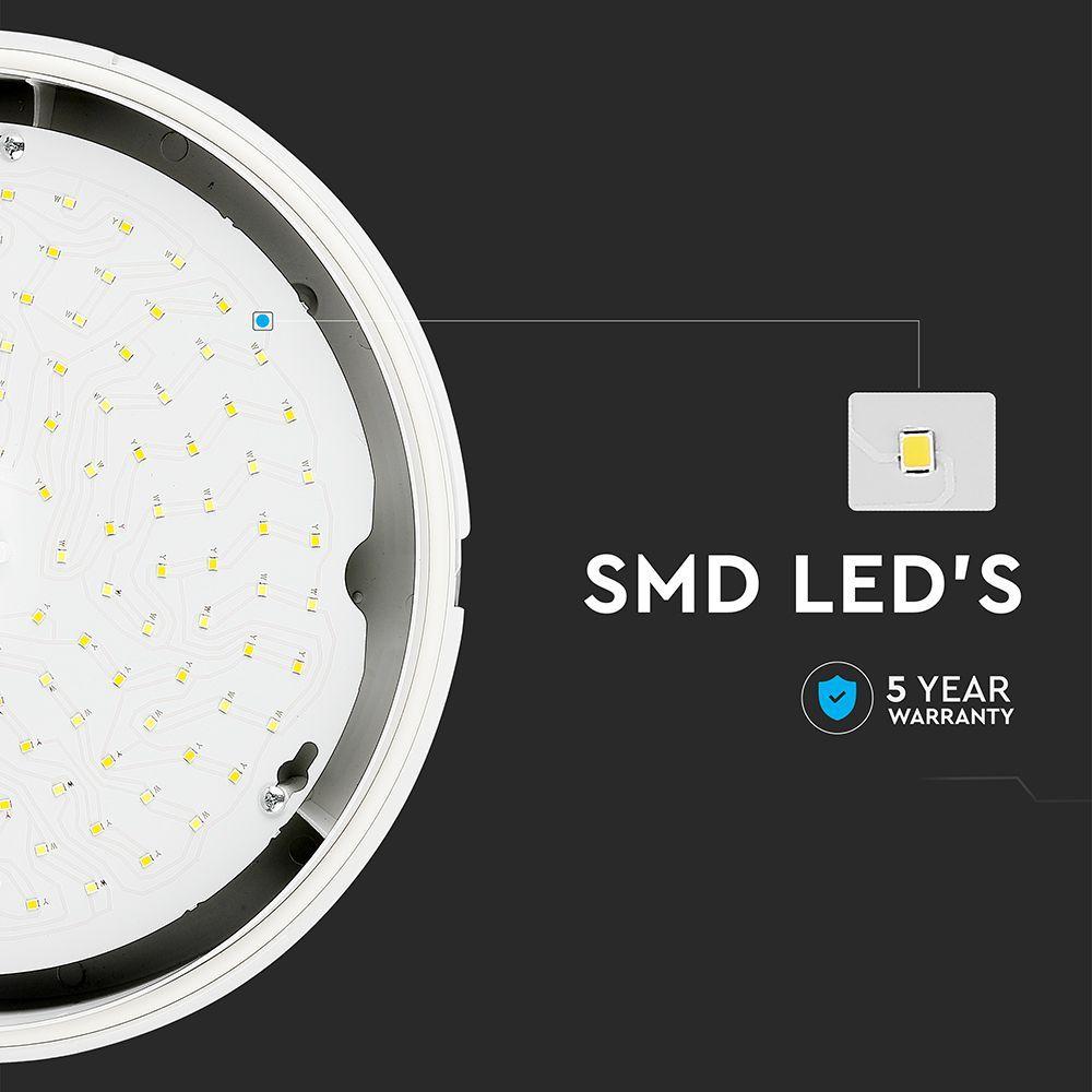 VT-08 8W FULL ROUND DOME LIGHT 2D BULKHEAD SAMSUNG CHIP 4000K