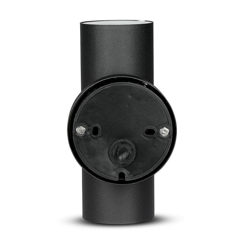 VT-7622 GU10 2 WAY WALL FITTING,STAINLESS STEEL BODY, IP44 (MATT BLACK)